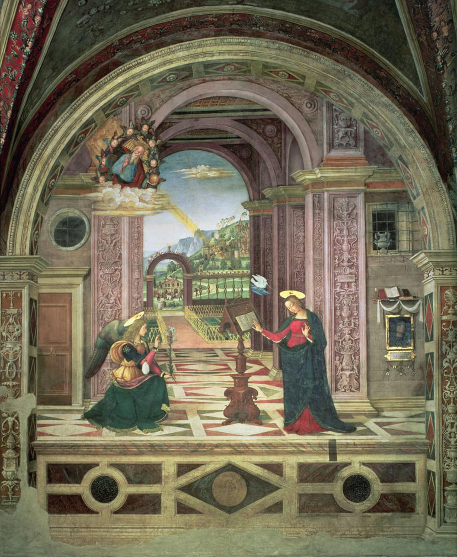 SERENDIPITP Vintage Wall Art Canvas Nordic Poster Canvas Print Picture Annunciation by Bernardino Di Betto Pinturicchio Wall Art Poster for Home Decor 60x90cm