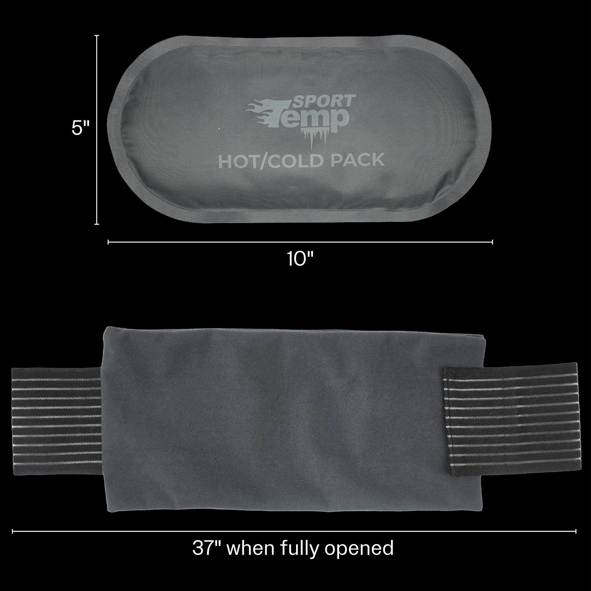 Sport Temp 3 paquetes de gel reutilizables para terapia de frío y calor, flexibles cuando se congela para lesiones, dolor en las articulaciones, cadera, hombro, espalda, rodilla, compresa ajustable