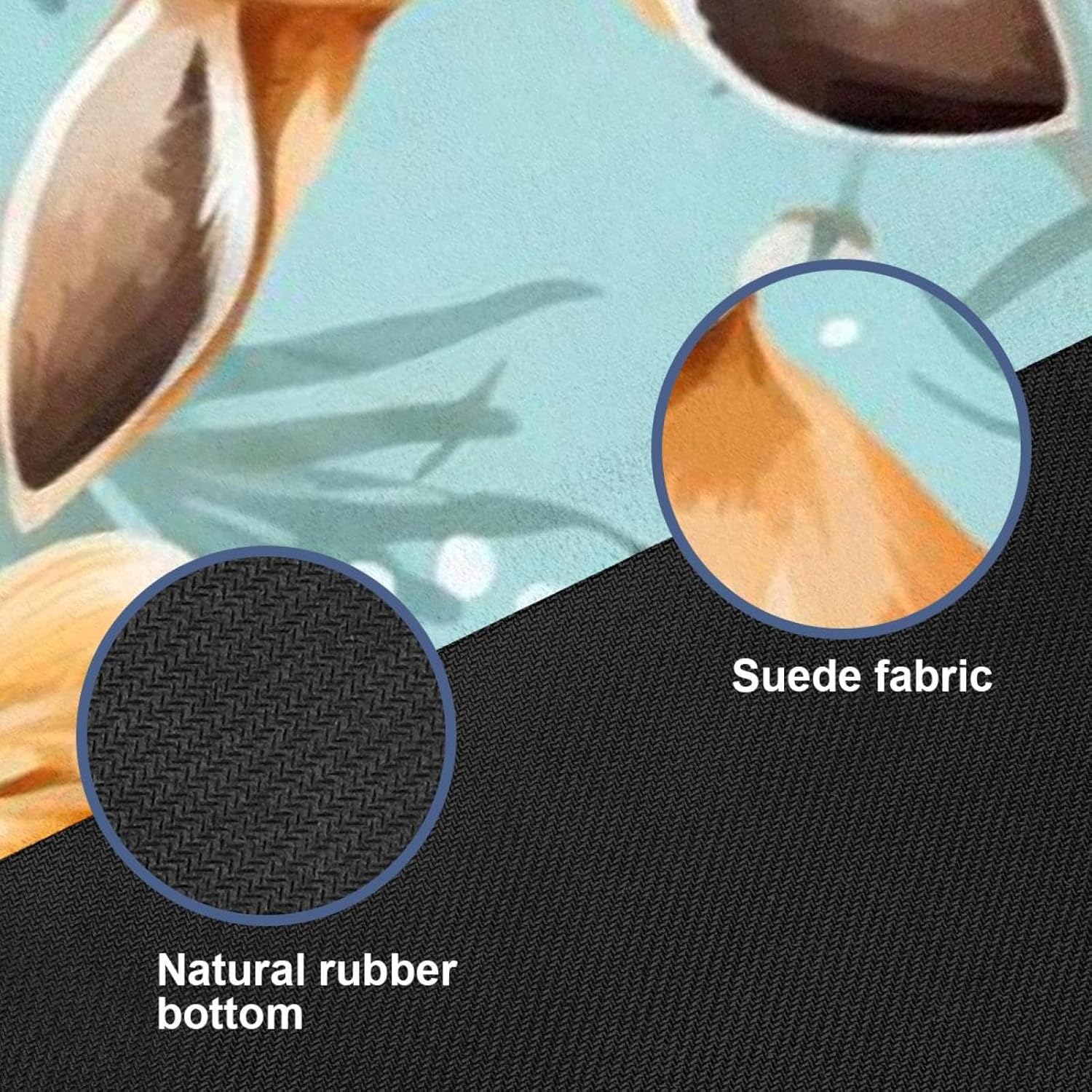 Yoga Towel, Kangaroo Pattern Non Slip Sweat Absorbent Hot Yoga Mat Towel for Hot Yoga, Pilates and Fitness - 72.8" x 26.8"