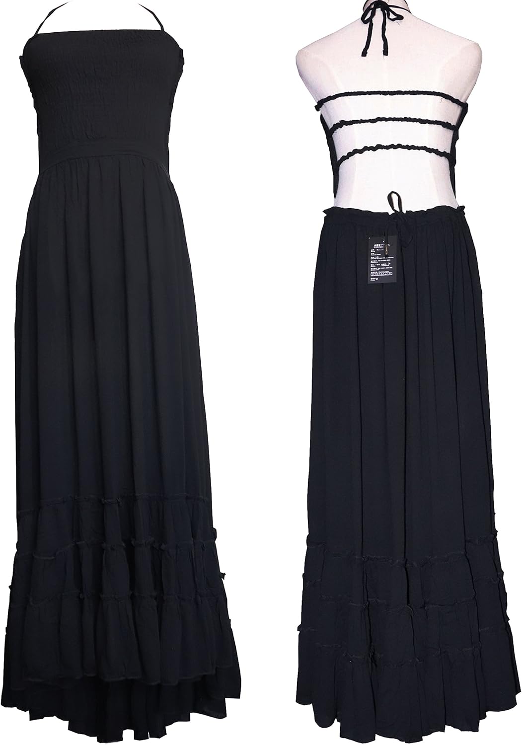 R.Vivimos Womens Summer Boho Sexy Backless Long Dresses - Image 4