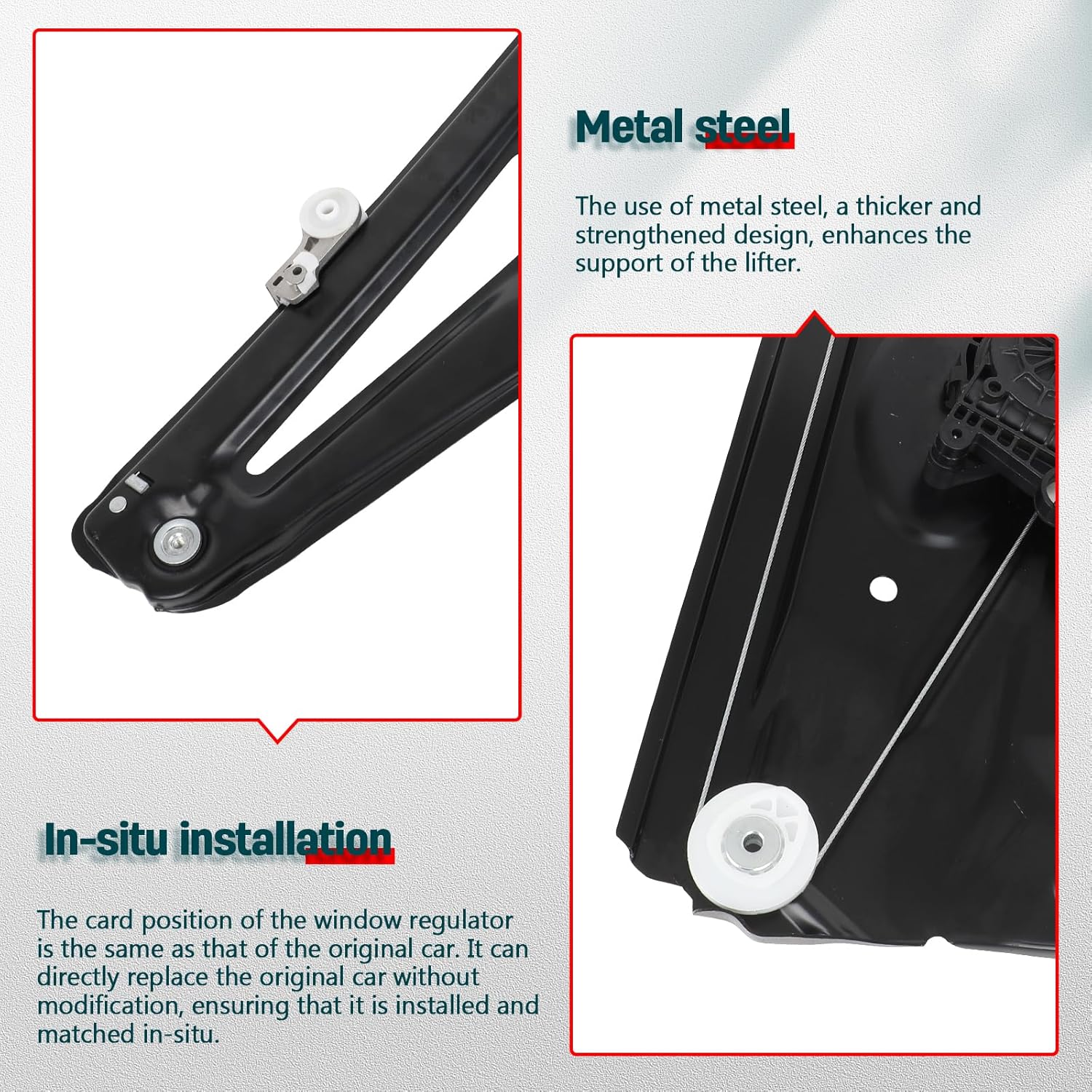 FINDAUTO Rear Left Power Window Regulator with Motor Fit for 2003-2009 for Land Rover for Range Rover