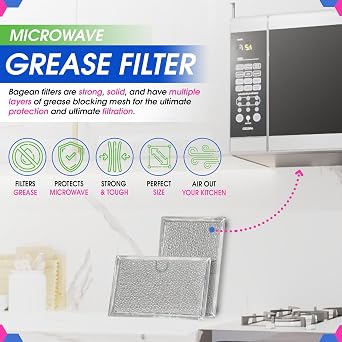 Bagean Microwave Filter 5.1x7.6 Fits Frigidaire 5304464105 Grease Filters