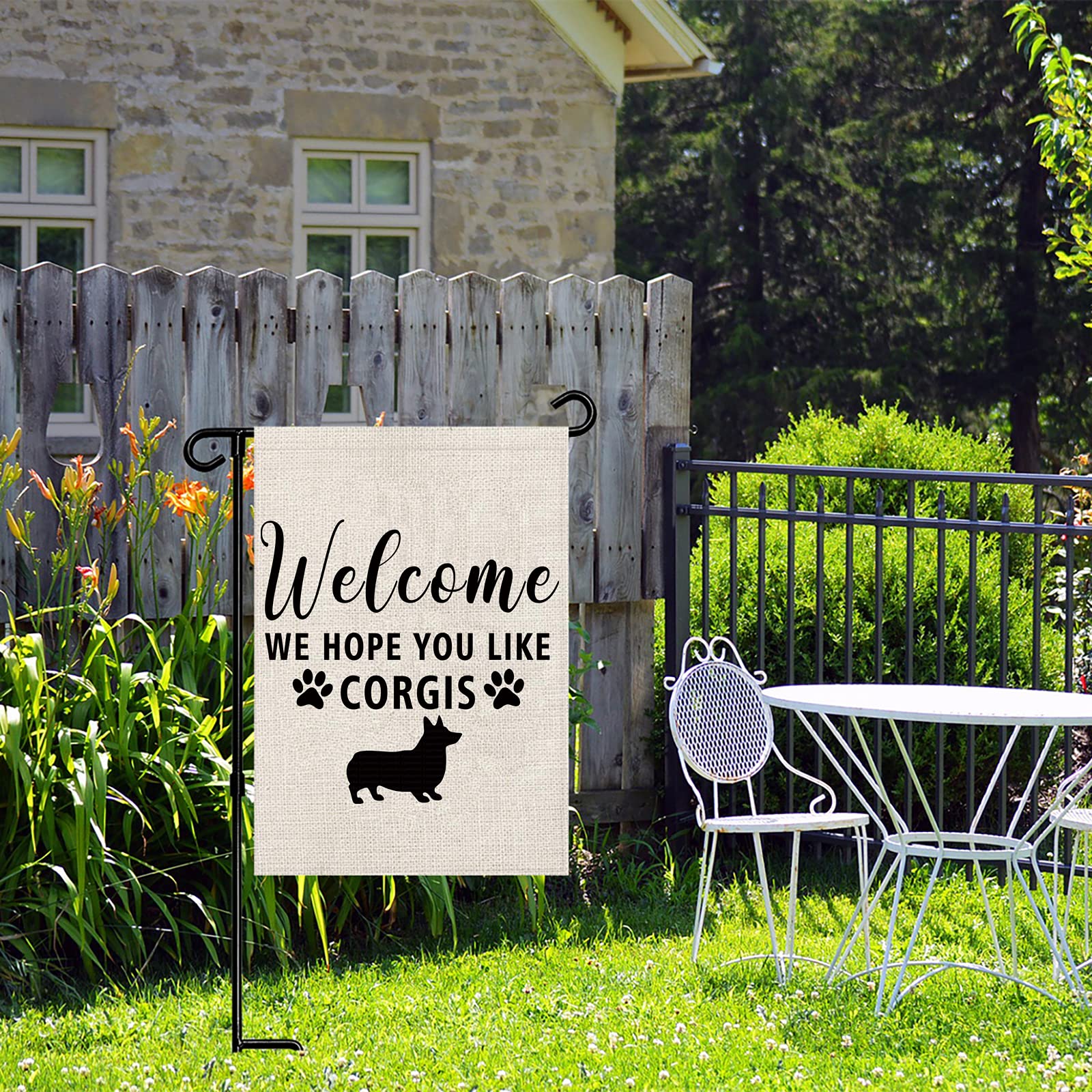 Corgi Gartenflagge 'Welcome We Hope You Like Corgis' – 45,7 X 31,8 Cm, Doppelseitig Bedruckt, Polyester, Für Garten & Tür