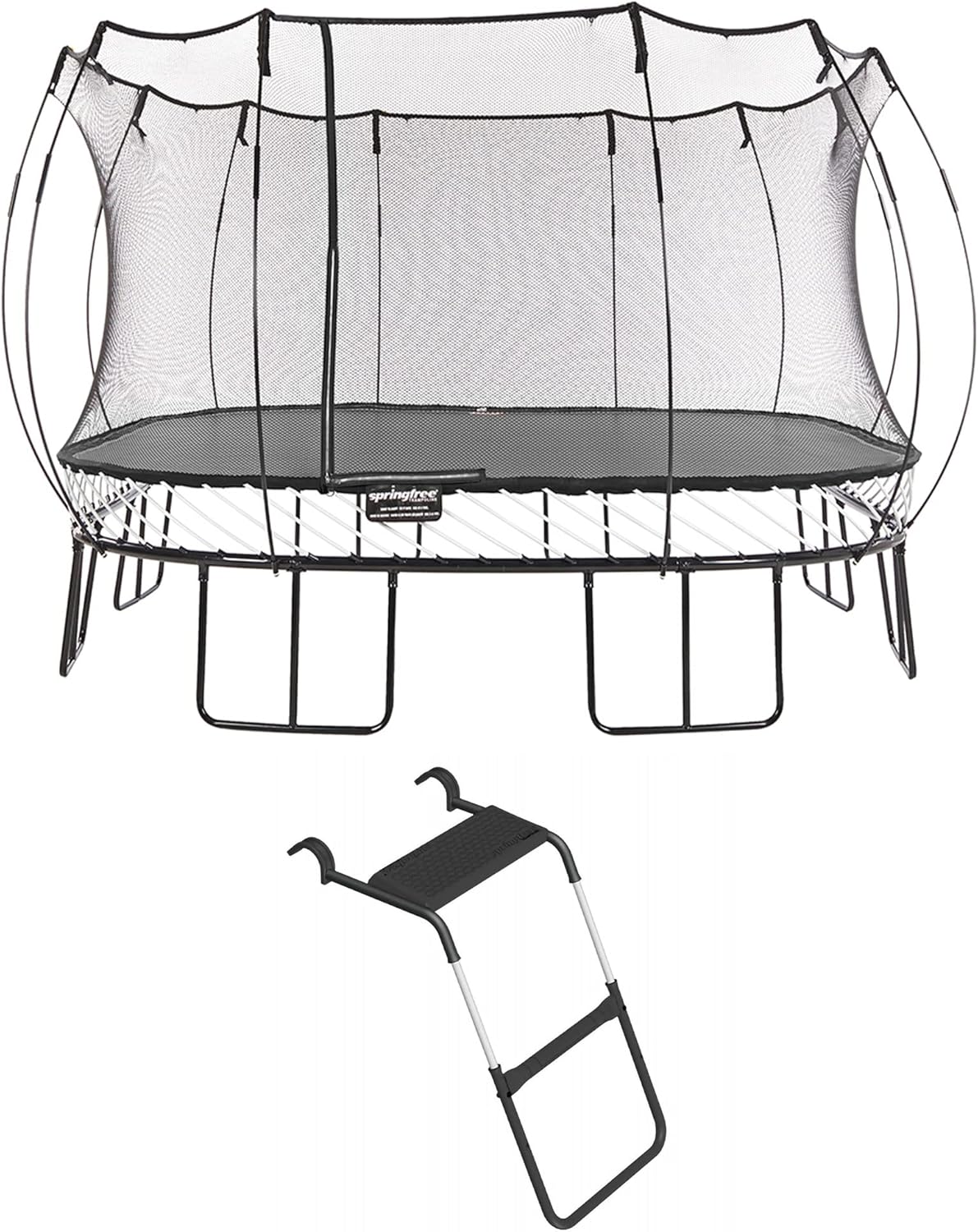 Springfree Trampoline – Springless Fun with Goal Hoop and Ladder Attachment Accessories