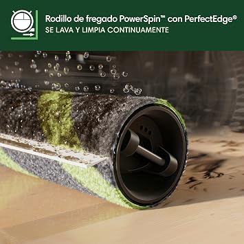 iRobot Roomba MAX 705 Combo con Base AutoWash multifunción y Agua Caliente, Rodillo de fregado PowerSpin Extensible, Cubierta Protectora, cepillos Dobles, fregado y Secado con Calor, LiDAR 3D con IA2