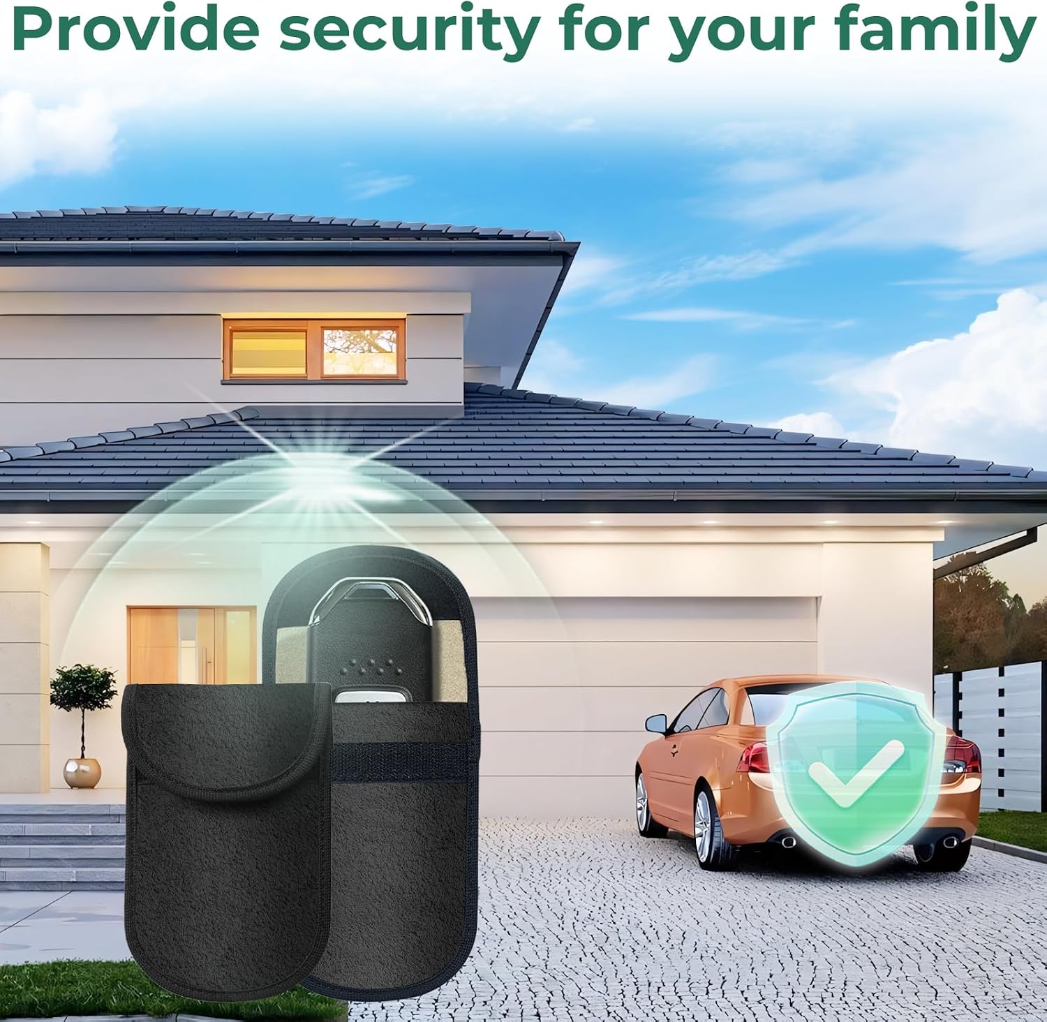 Upgraded 2 Pack Faraday Bag for Key Fob, Faraday Pouch for Car Keys, Car RFID Signal Blocking Anti-Theft Pouch Anti-Hacking Case Blocker Black