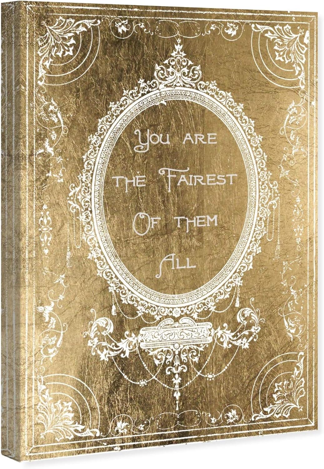 Typography and Quotes Wall Art Canvas Prints 'The Fairest Gold'