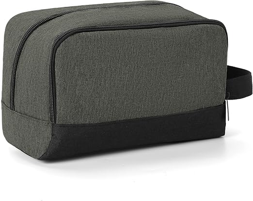 Elviros Borsa da Viaggio Uomo Appendibile, Organizer per Cura Personale - Borsa Cosmetici Compatta per Barba e Accessori, Ideale per Viaggi (Verde)