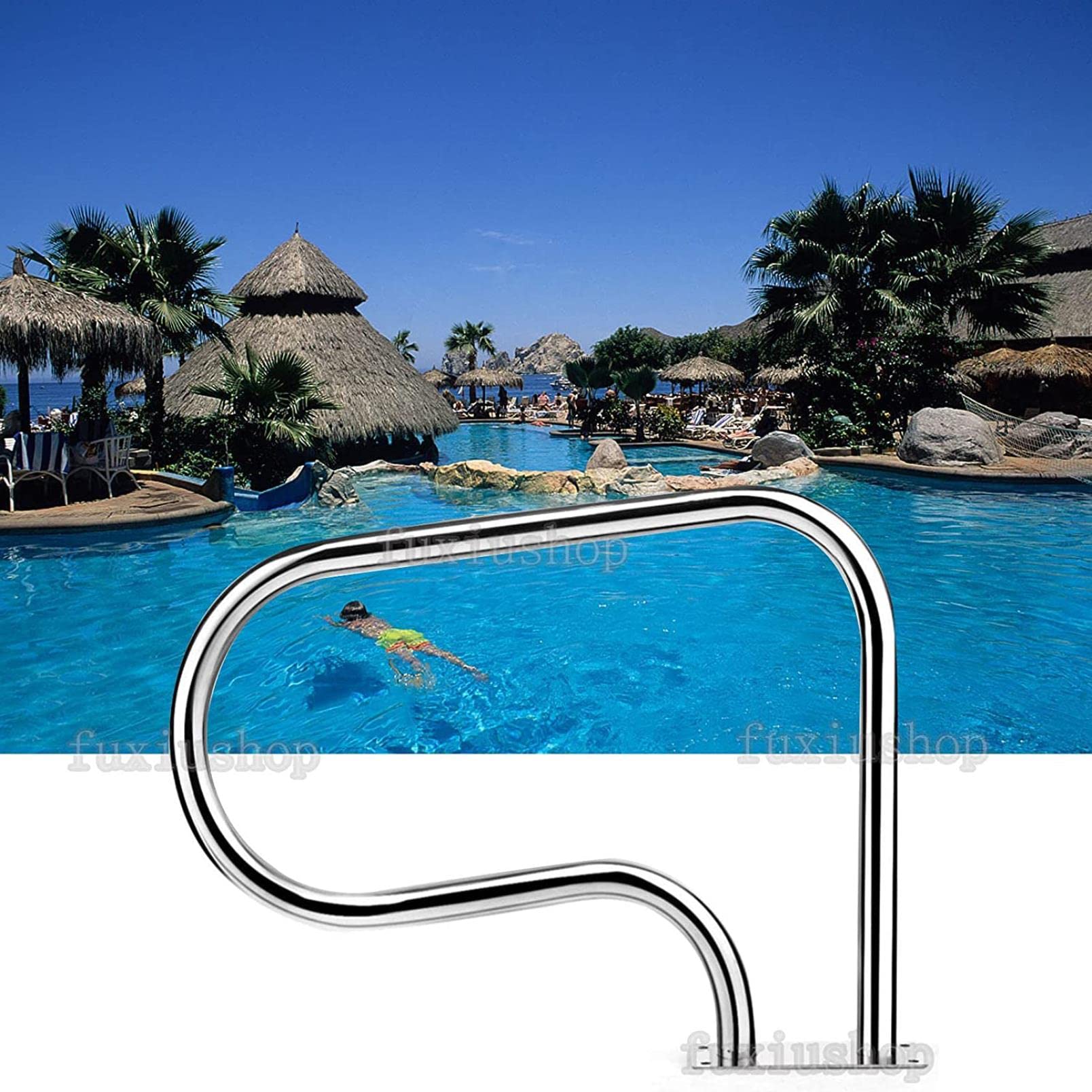 Mains courantes de sécurité robustes pour piscine enterrée ou hors-sol