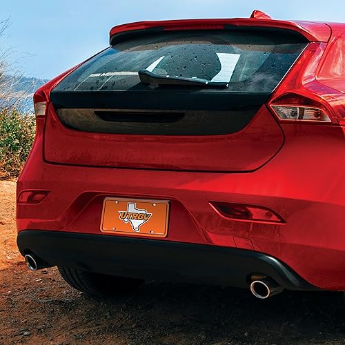 Miniatura 21 de NCAA etiqueta de metal para auto, negro