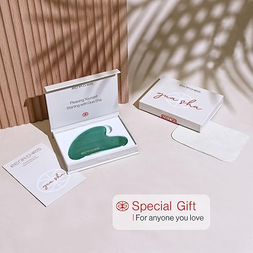 Miniatura 6 de Gua Sha - Herramienta facial tablero de guasha de piedra de jade natural para terapia de acupuntura tratamiento de puntos de activación herramienta