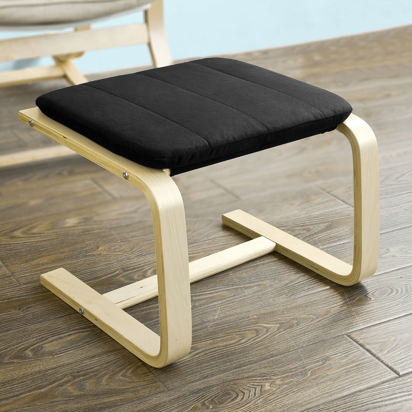 SoBuy FST38-SCH Repose-pieds pour fauteuil de relaxation Repose-pieds pour reposer les pieds Noir