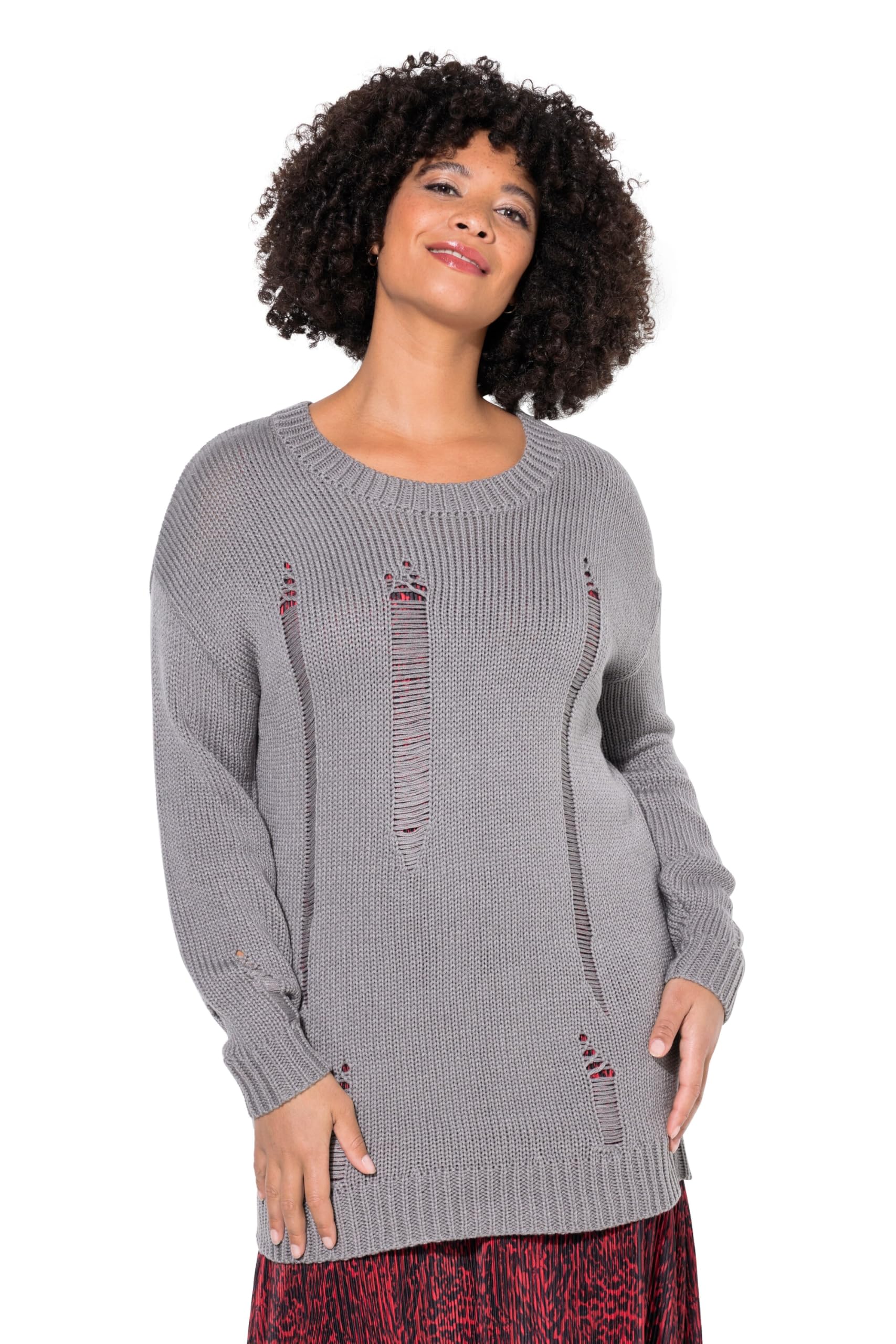 Angel of Style Damen große Größen Übergrößen Plus Size Pullover, Loose Fit, Destroyed-Look 839201