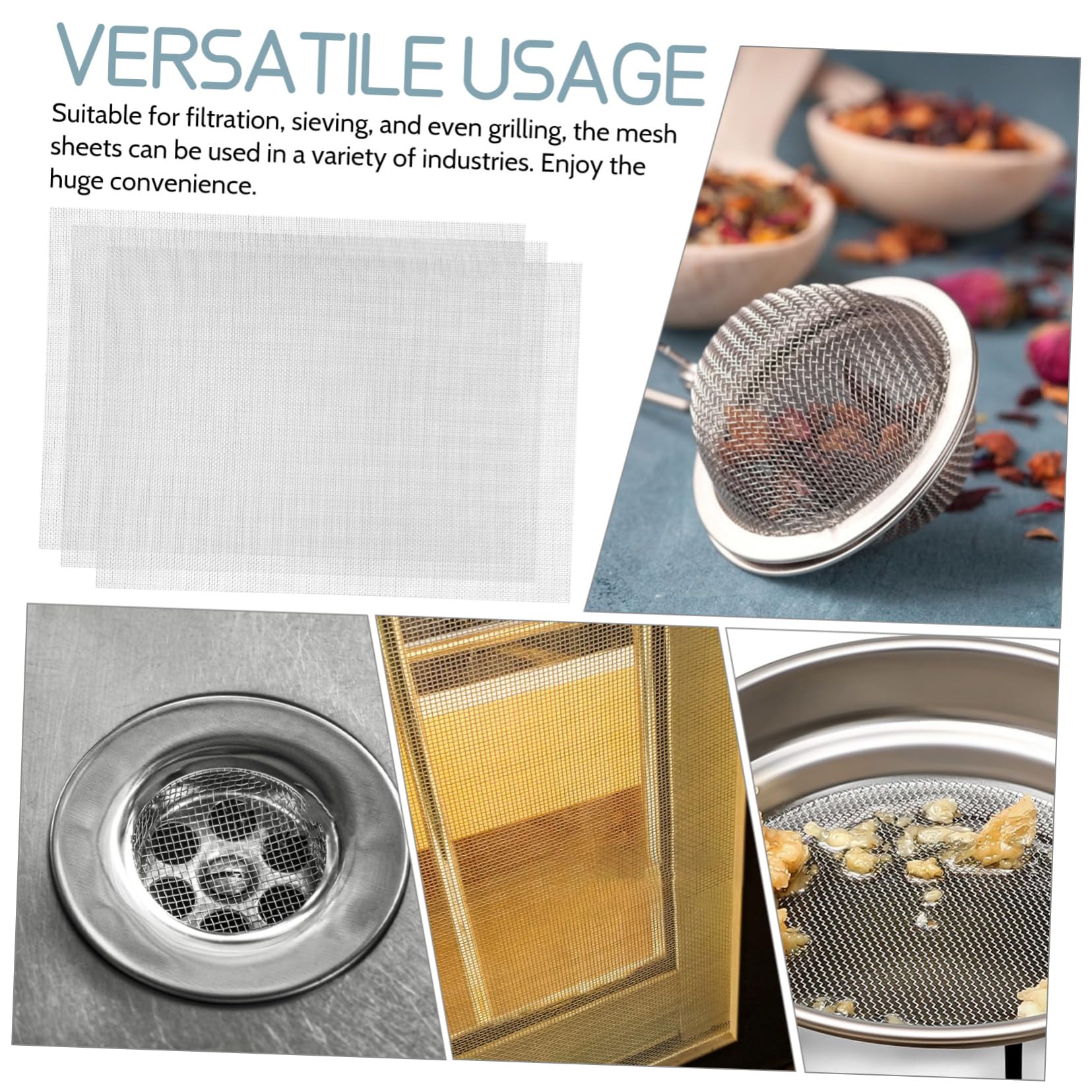 OUNONA Metal Screen Mesh Patch Stainless Steel Wire Screen Versatile Industrial Use