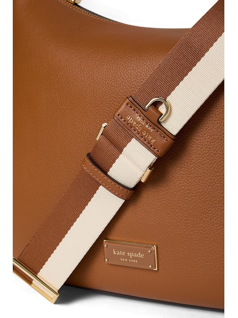 Tan Kate Spade New York Liv Pebbled Leather Large Hobo