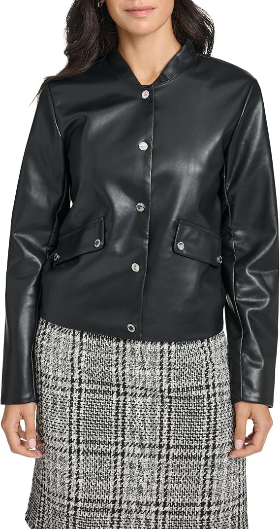 Calvin Klein womens Button Front Jacket