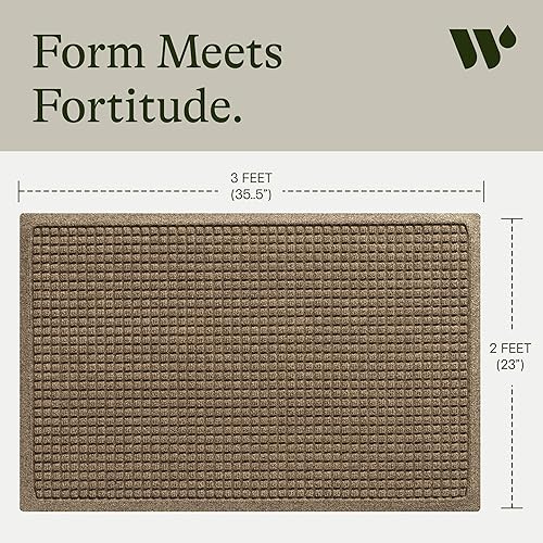 Miniatura 3 de WaterHog - Tapete con parte trasera de goma para interiores y exteriores, protección antideslizante para uso en puerta principal, vestíbulo, porche,