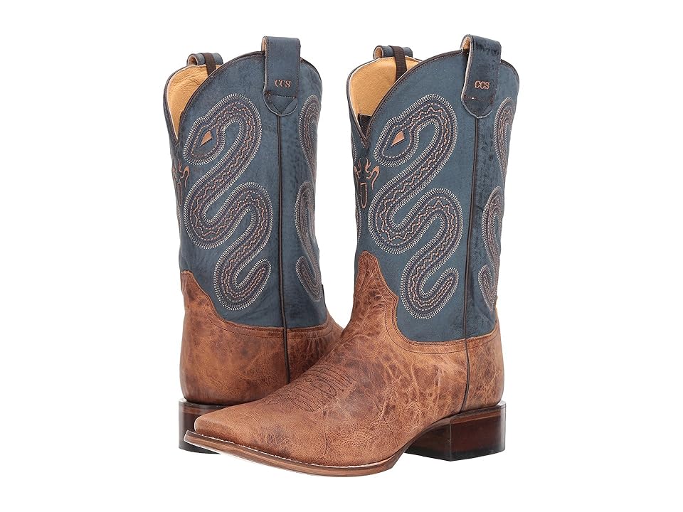 

Roper Pierce (Tan Leather Vamp/Blue) Cowboy Boots