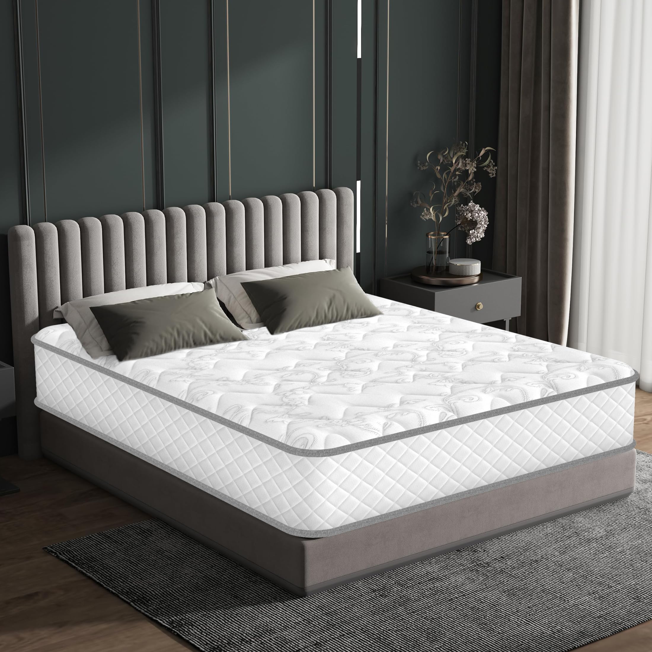 Matelas 140x190 cm, Ép 30cm, Certifié Oeko-Tex, Luxe Matelas 2 Personne en Mousse à Mémoire de Forme, Fermeté Moyenne et Respirable, matelas de lit d'adulte, Soutien Parfait, Ressorts Ensachés