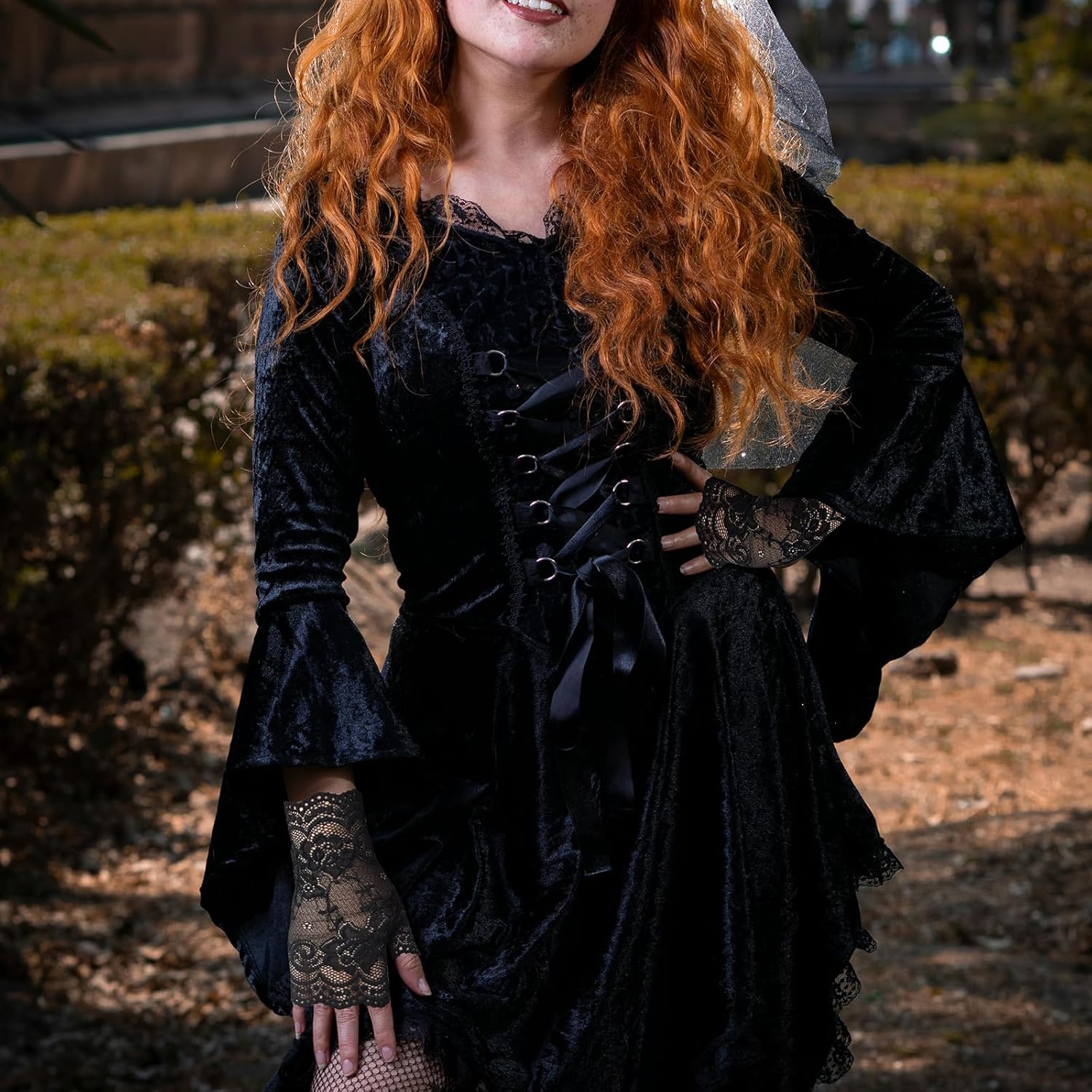 Women Lace Gloves Floral Pattern Short Glove for Wedding Prom Party Costume - Image 7