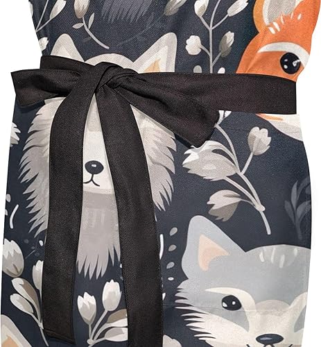 Miniatura 5 de RPLIFE Violet Men - Delantales de barbacoa para hombre, delantales para cocinar, delantal de cocina impermeable, delantales para panaderos