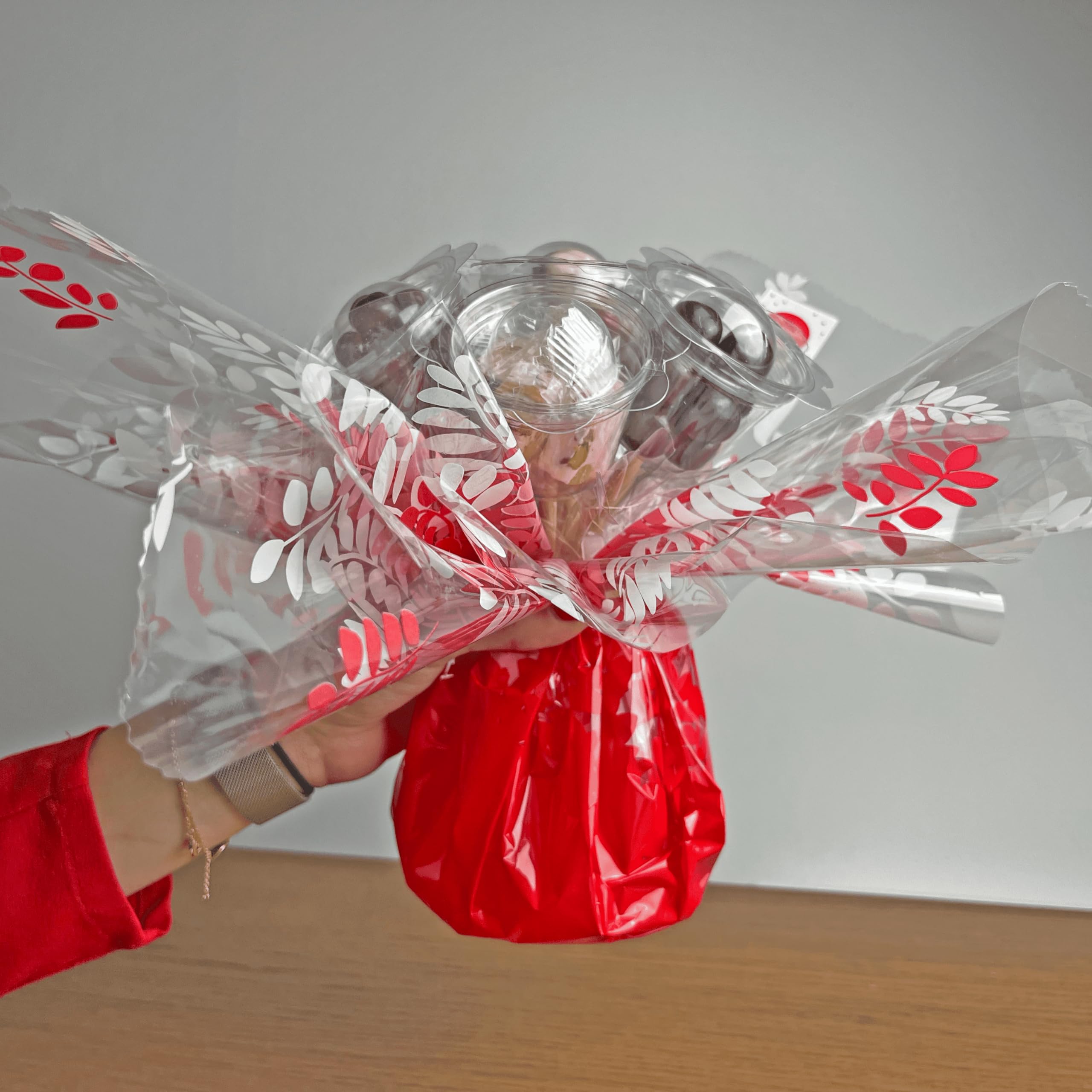 Bouquet gourmand en chocolats 7 belles fleurs - A offrir pour anniversaire, fête, noel, paques, saint valentin - 375g - Chocolat de Noel