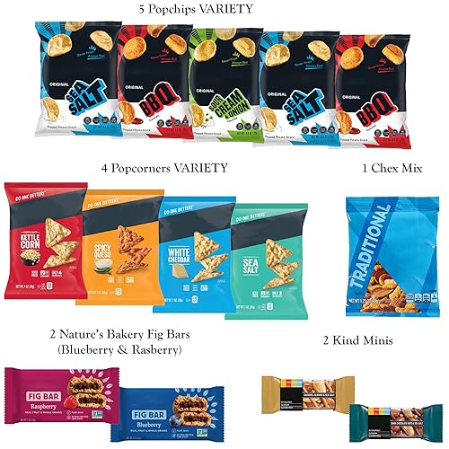 Miniatura 4 de Foxy Fane Caja de regalo navideña de 60 unidades, surtido de 60 bocadillos y golosinas saludables, paquete variado perfecto para el regreso a