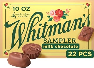 Whitman's Sampler Mother's Day Milk Chocolates Gift Box, 10 Ounce (22 Pieces)