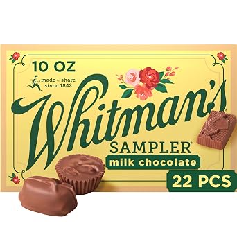 Whitmans Sampler Mothers Day Milk Chocolates Gift Box, 10 Ounce 22 Pieces