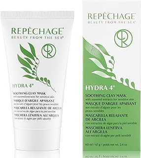 Repechage Hydra 4 Soothing Clay Mask - Calming Clay Mask For Sensitive Skin, Deeply Cleanses with Lactic Acid, Reduces Redness with Vitamin E and Shea Butter, For Dry and Sensitive Skin, 2 fl oz.