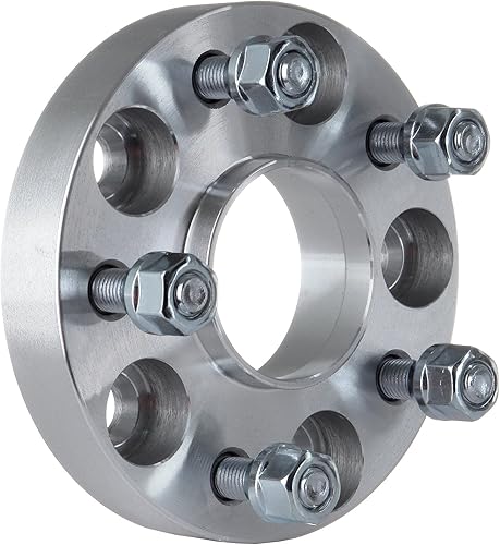Miniatura 8 de ECCPP 2 espaciadores de rueda centrados de 1 pulgada y 5 lengüetas 5x4.5 0.197x4.500 in, kits de espaciadores de rueda de 2.524 in, 12 x 1.5 pernos