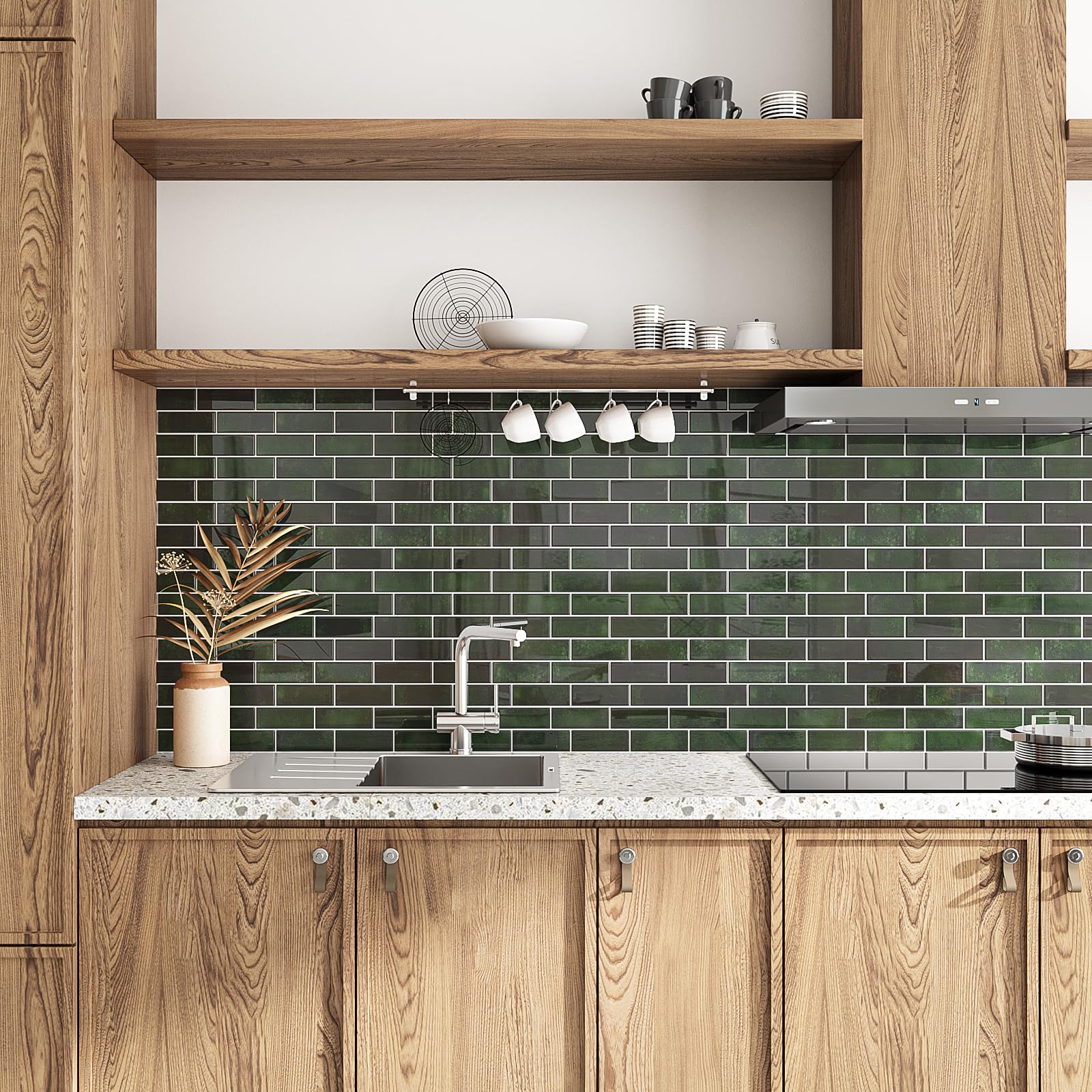 VEELIKE Credence Adhesive Pour Cuisine Écaille De Poisson 3D Stickers Carrelage Adhesif Mural Salle De Bain 6 Pièces Sirène Rose Carreaux Adhesif Cuisine Buanderie Imperméable 30,5 Cm X 30,5 Cm