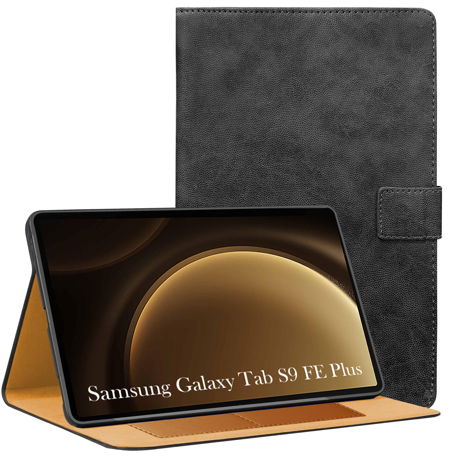 Jkobi Flip Cover Folio Cover for Samsung Galaxy Tab S9 FE Plus 12.4 Inch SM-X610/X616B (PU Leather | Multi-Angle Smart Stand | Card Storage Slots | Silicone Back Pouch)-image-42
