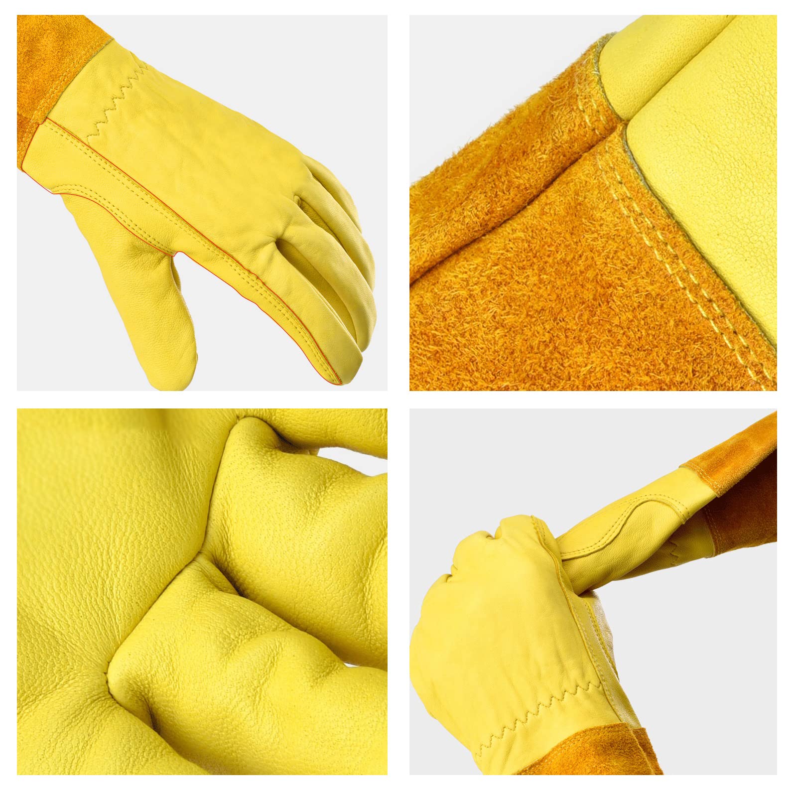 Gartenhandschuhe Aus Leder für Das Beschneiden Von Rosengärten Atmungsaktive Handschuhe Komfort Stichfest Arbeitshandschuhe Wasserdicht für Damen und Herren