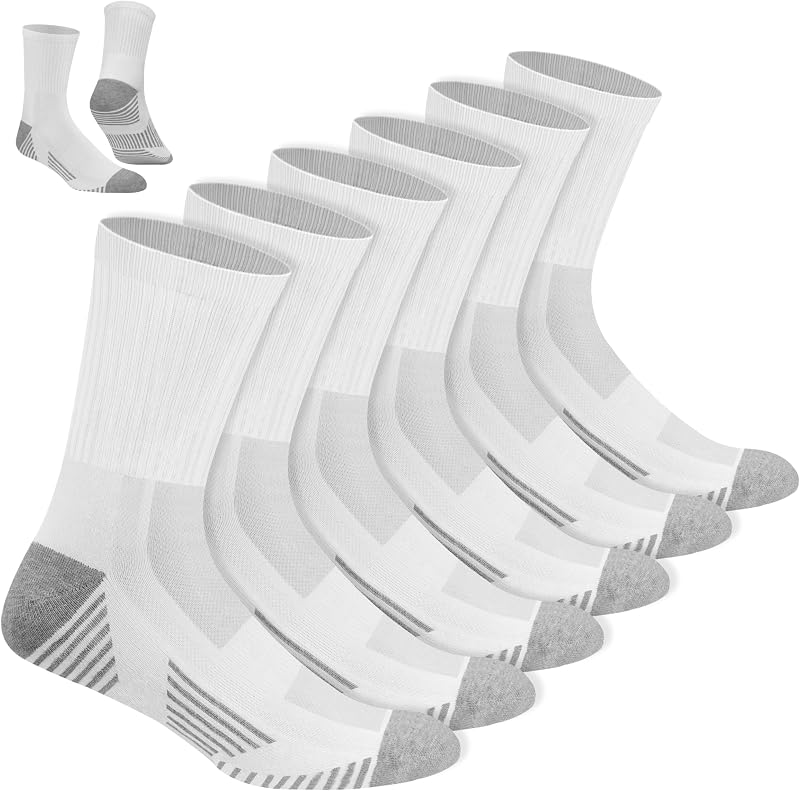 NAVYSPORT Chaussettes de sport en coton pour homme, lot de 6 paires