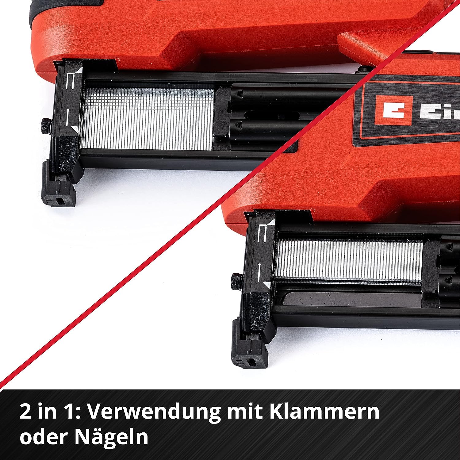 Einhell Akku-Nagler TE-CN 18 Li - Solo Power X-Change (Li-Ion, 18V, Tacker und Nagelpistole, max. 20 Schuss pro Minute, inkl. 300 Nägel und 300 Klammern, ohne Akku, ohne Ladegerät)