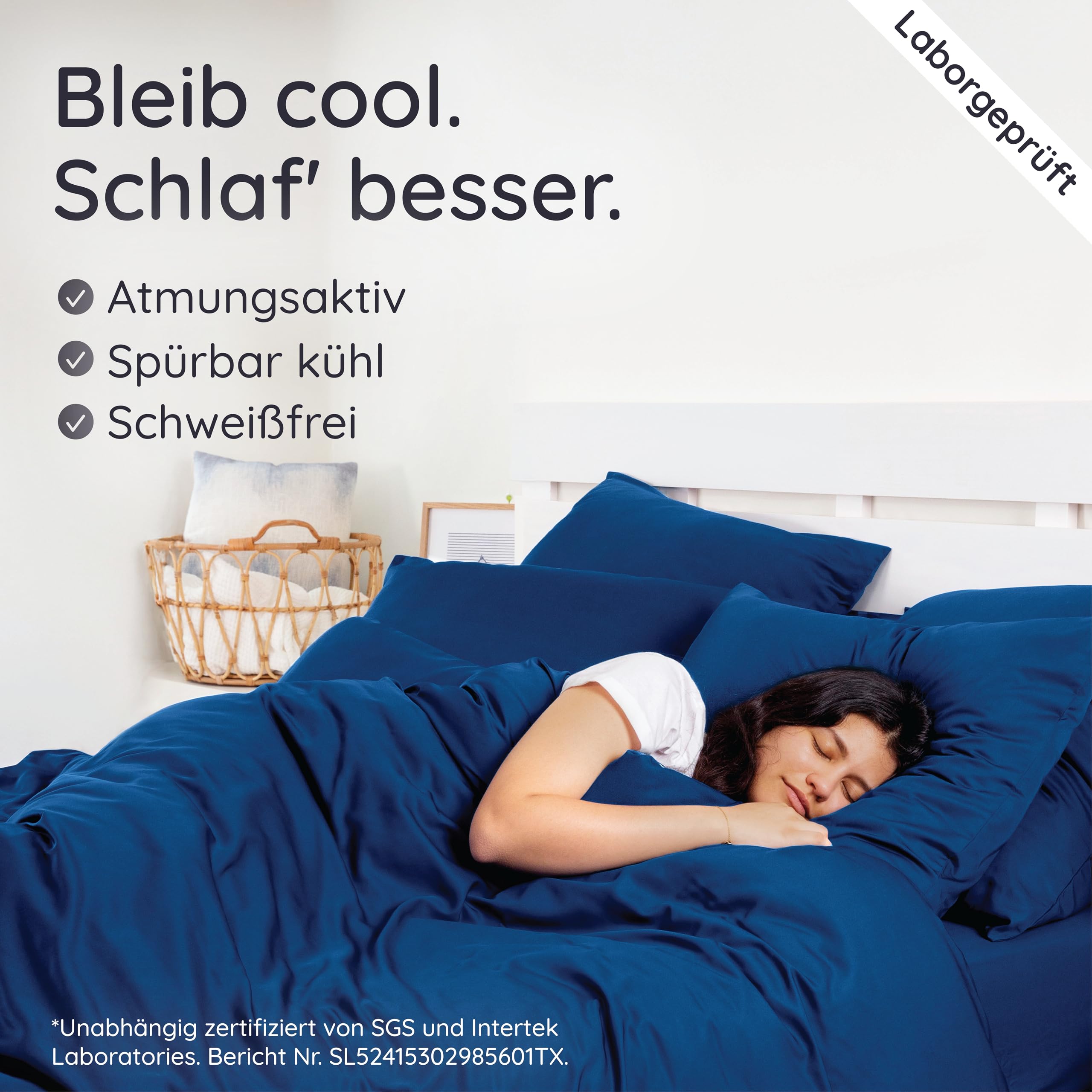 Bambaw Bambus Bettwsche 155 x 220 cm, nachhaltiger Bettbezug aus Bambus,  Bettwsche weich in Hotelqualitt, khlender Bettbezug 155x220 Sommer  (Marineblau) : Amazon.de: Kche, Haushalt & Wohnen