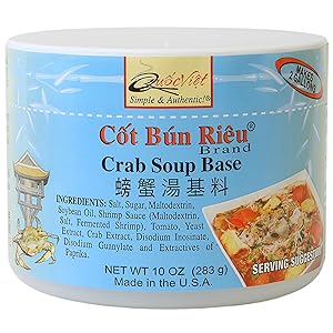 Quoc Viet Foods Crab Flavored Soup Base 10oz Cot Bun Rieu Brand