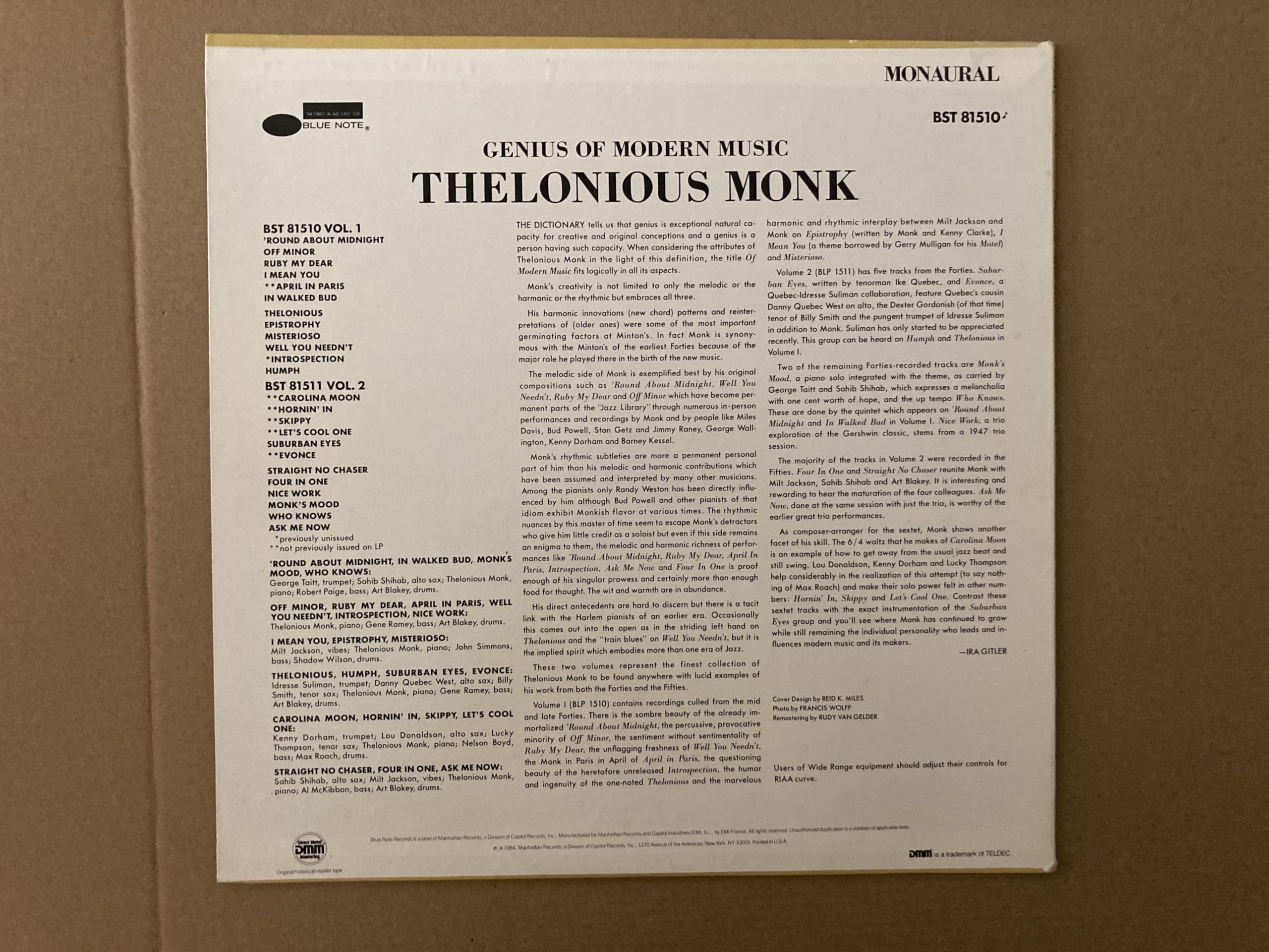 Genius of Modern Music Volume One