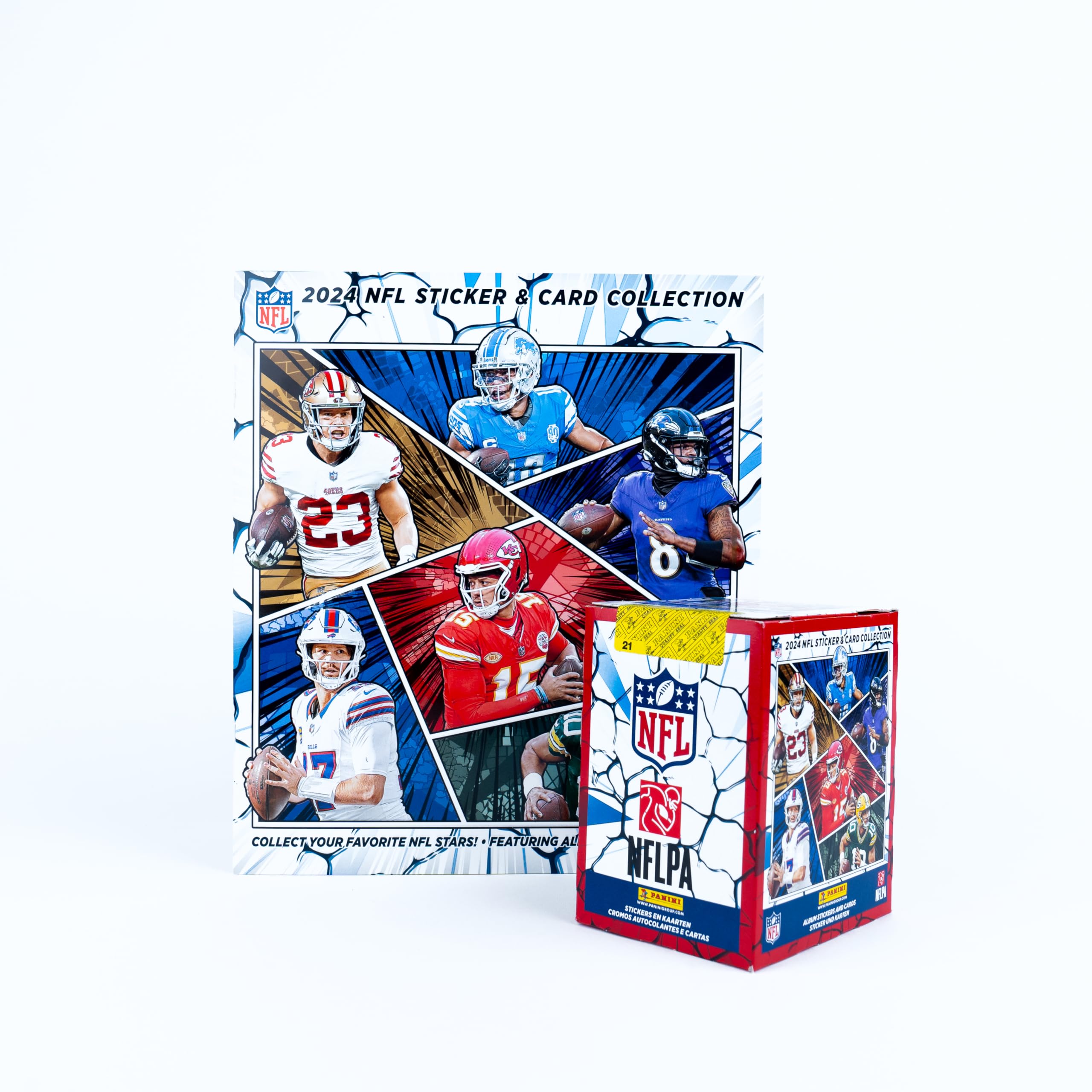 Panini 2024 NFL Sticker & Card Collection Display (50 Tütchen)