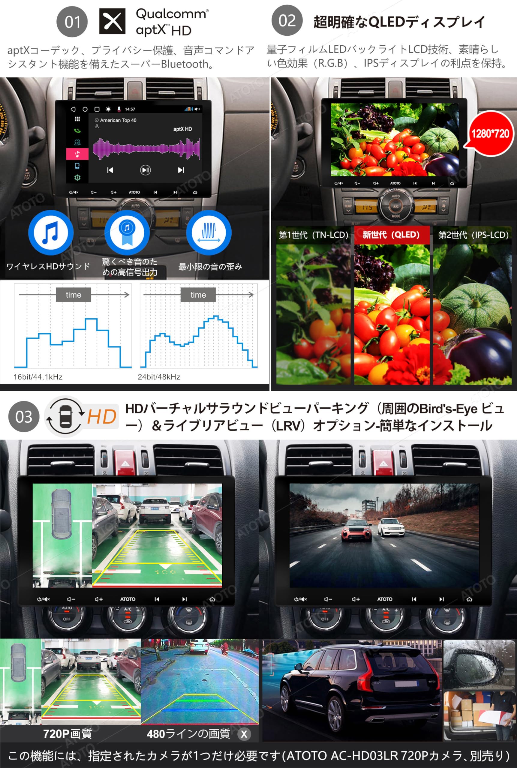 ATOTO S8G2114PM 2DIN Androidカーナビ 10インチQLEDディスプレイ
