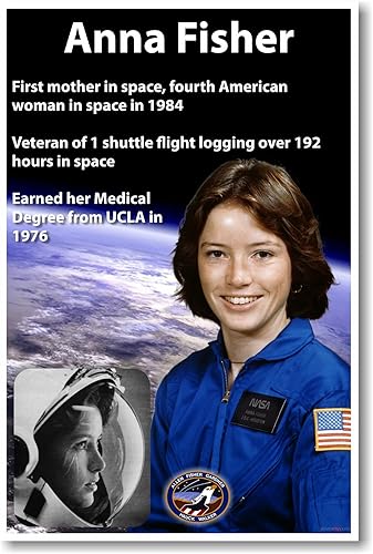 Anna Fisher - Póster espacial de astronauta de la NASA Anna Fisher - Póster espacial de astronauta de la NASA