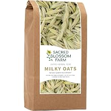 Milky Oats, Organically Grown in Wisconsin | 5.6 oz | 79 Servings | Sacred Blossom Farm | Herbal Tea & Medicinal Herbs | Loose Leaf | Regenerative Farming | Single Source | Avena Sativa