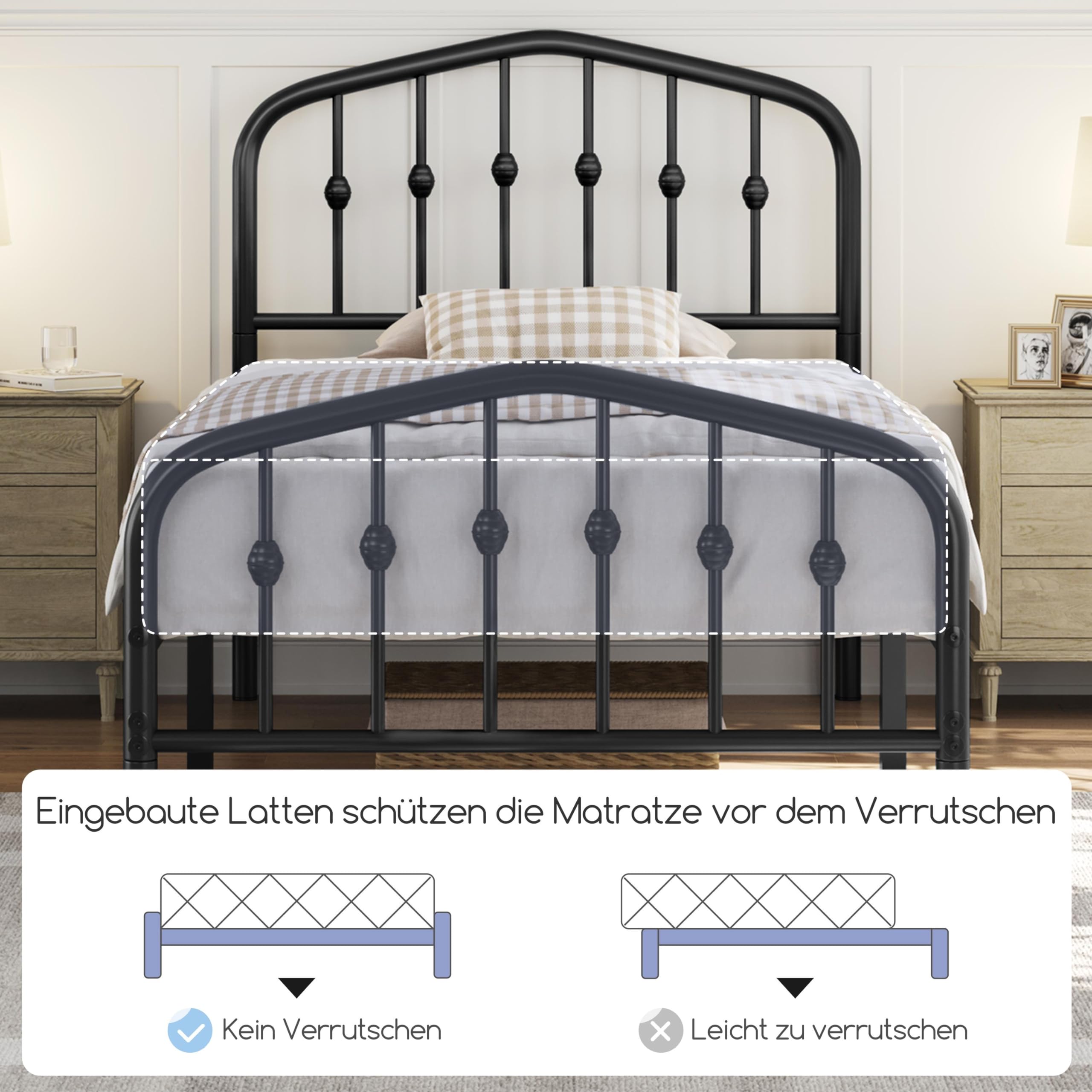 Yaheetech Bettrahmen 90 x 200 cm – Bild 8