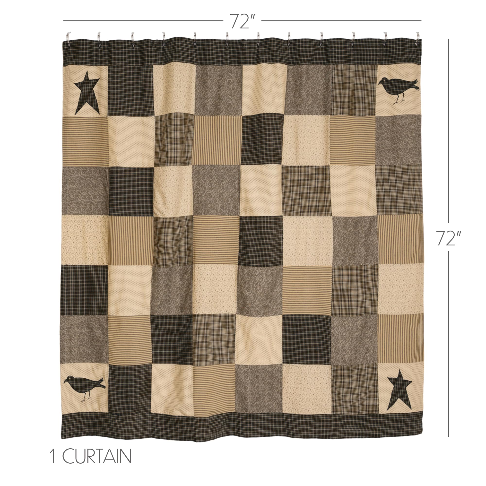 Marcas VHC 7188 hervidor de Agua Grove Cortina de Ducha 72 x 72