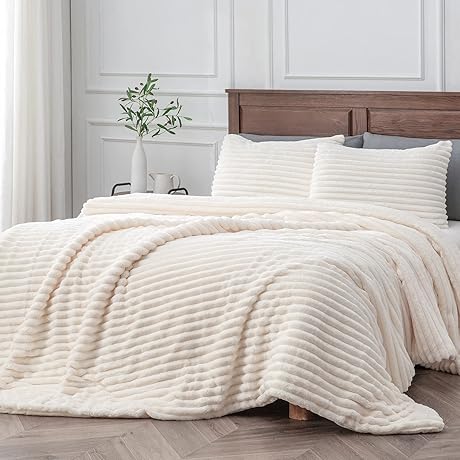 BEDELITE Fleece Queen Comforter Set: Supersonic Softness for Restful Winter Nights