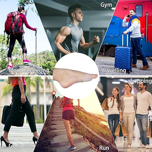 Miniatura 6 de Almohadillas metatarsianas, paquete de 12 cojines de bola de pies para mujeres y hombres, almohadilla suave para pies para aliviar el dolor, Blanco