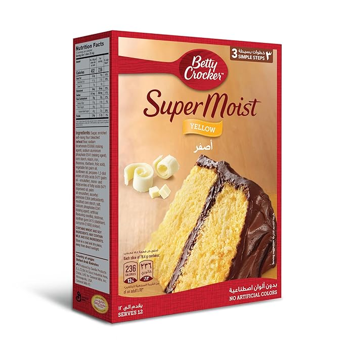 Buy Betty Crocker Supermoist Yellow Cake Mix, 500G, Quick And Easy Cake