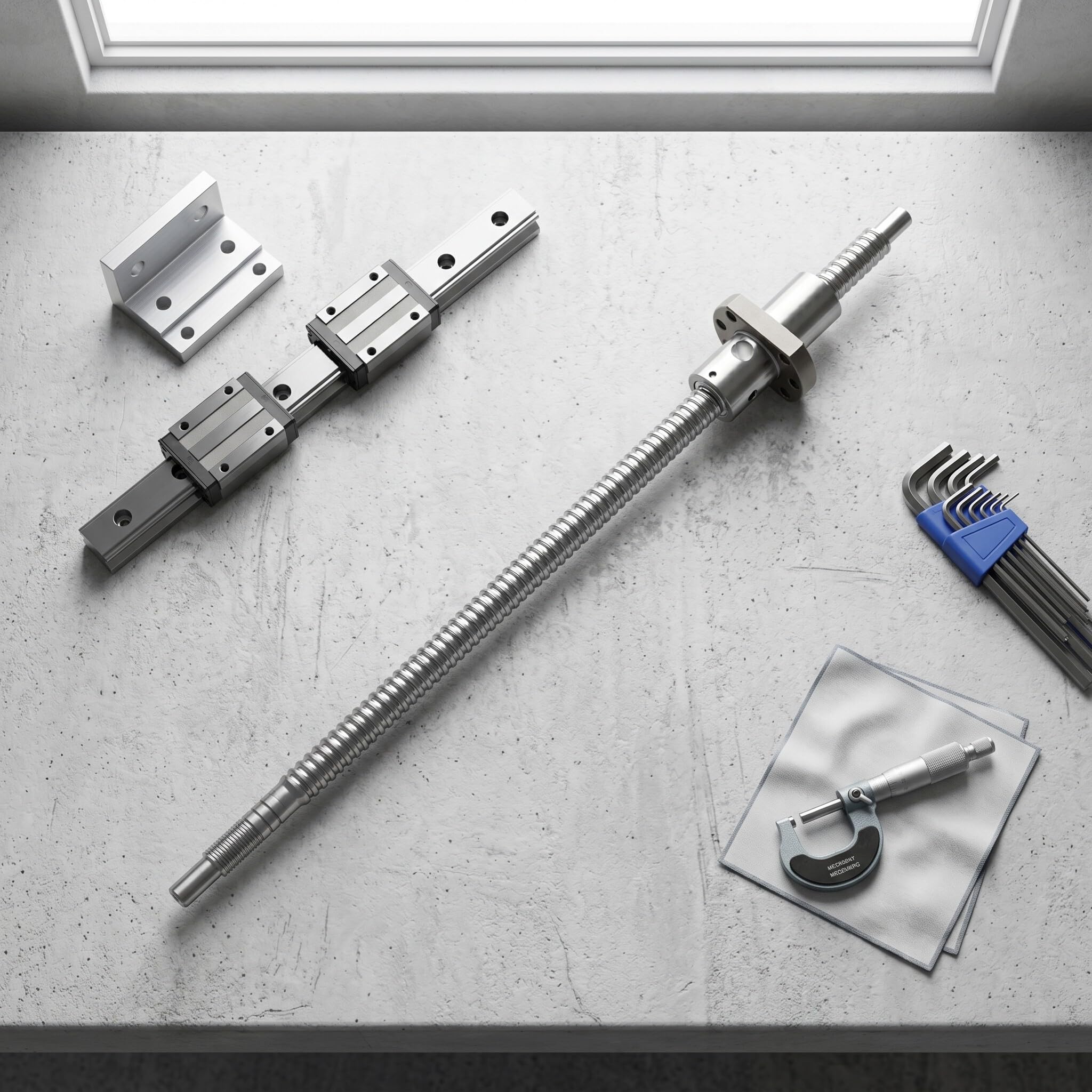 SFU1204 Sfere elicoidali rotolate 300mm con controsoffio senza supporti laterali per parti CNC