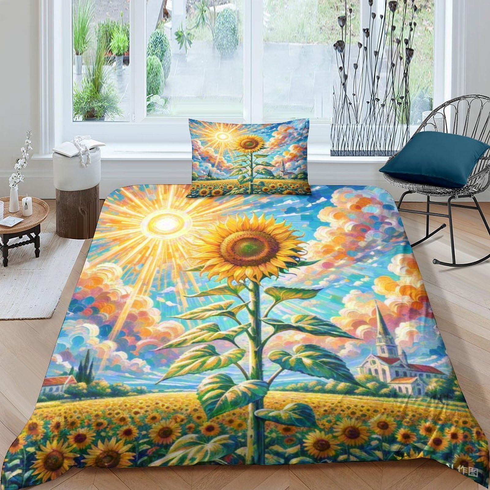 Housse de couette microfibre douce抗 allergique pour lit enfant et ado 135x200